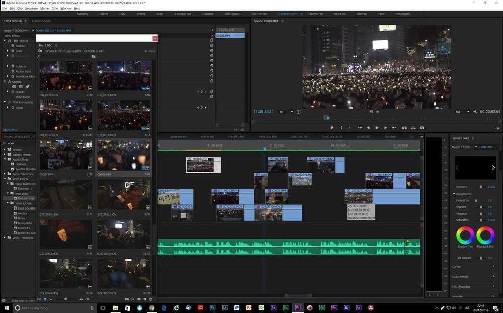 Editing continues.